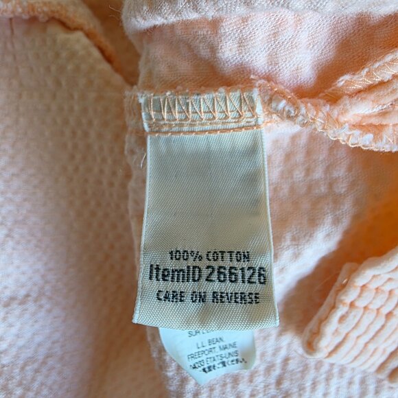 LL Bean Shirt Jacket Womens 2X Corduroy Deep Peach Button Front Pocket Shacket - Picture 9 of 9